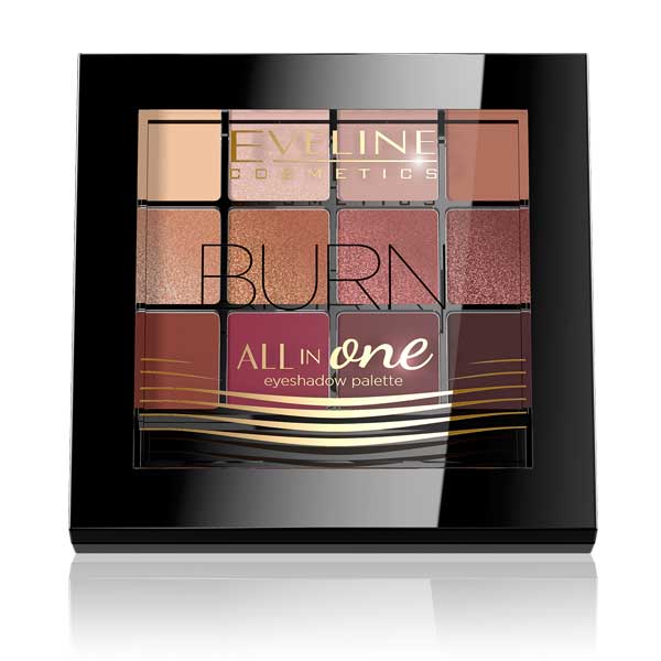 Eveline Eyeshadow Palette All In One 12 Colors Burn