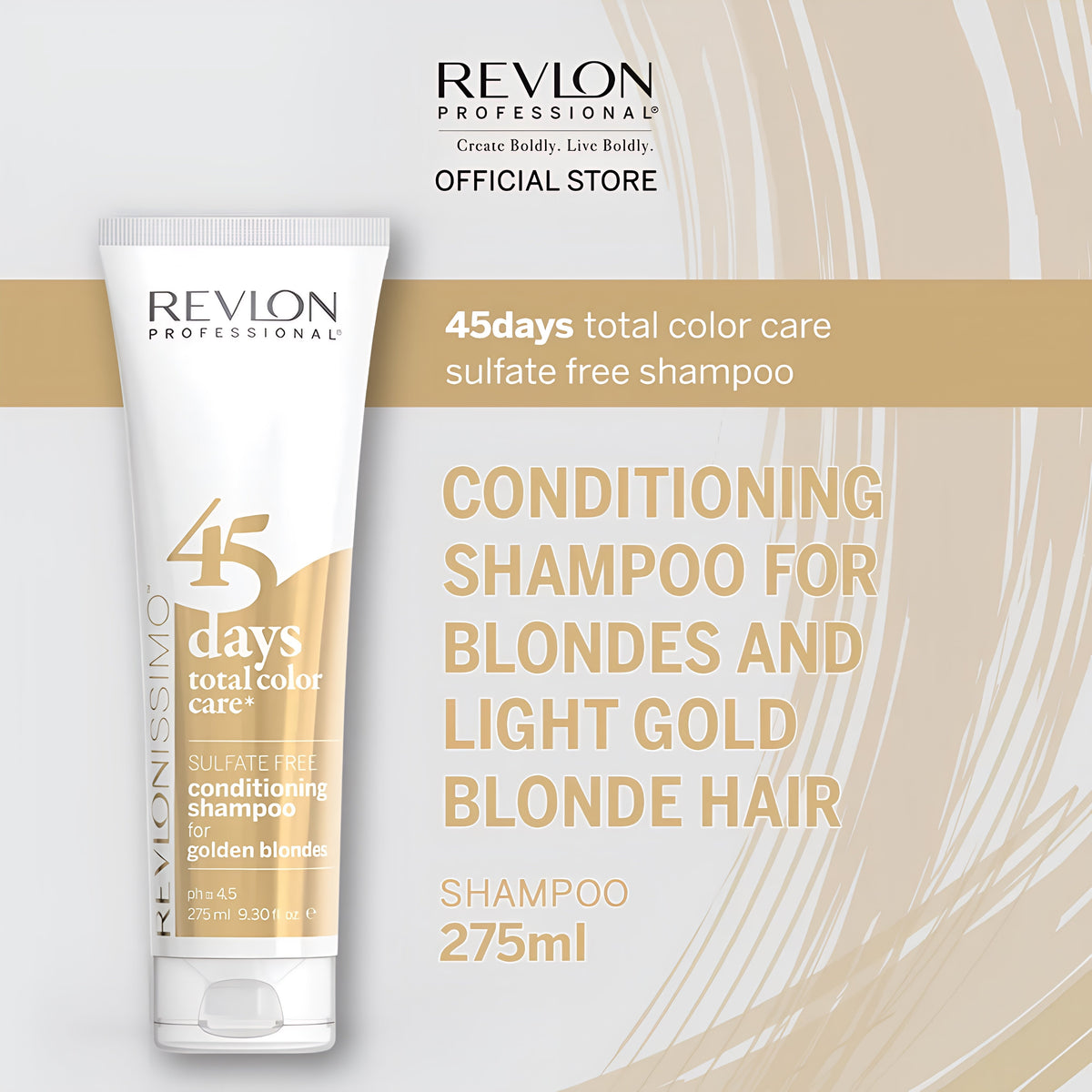 Revlon Professional Revlonissimo 45 Days Total Color Care Conditioning Shampoo - Golden Blondes - 275ml