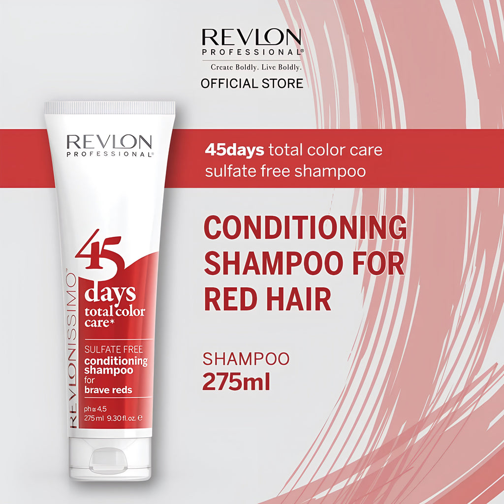 Revlon Professional Revlonissimo 45 Days Total Color Care Conditioning Shampoo - Brave Reds - 275ml