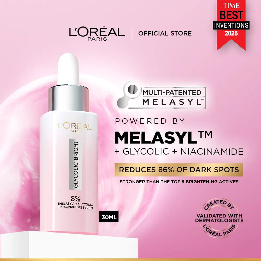 Loreal Paris Glycolic Bright 8% Face Serum 30ml