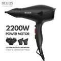 Revlon Professional Hair Dryer 2200W with 2 Styling Nozzles & Air Diffuser
