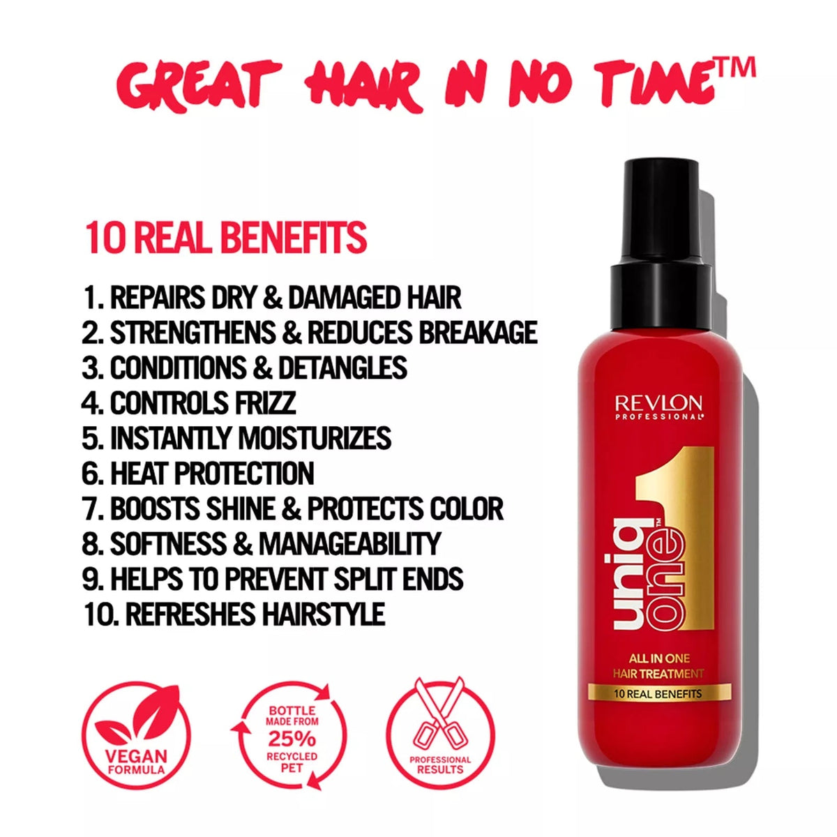 Revlon Professional UniqONE DUO-PACK All-in-One Leave-In Hair Treatment Classic Fragrance 150ml + Shampoo 230ml