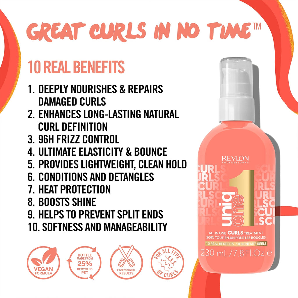 Revlon Professional UniqONE All-in-One Leave-In Hair Treatment for Curls 230ml