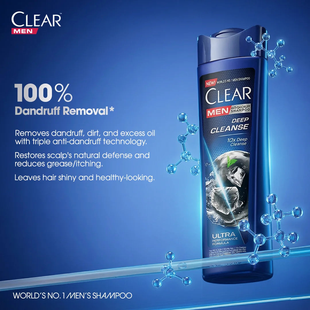 Clear Men Deep Cleanse Anti Dandruff Shampoo - 185ml
