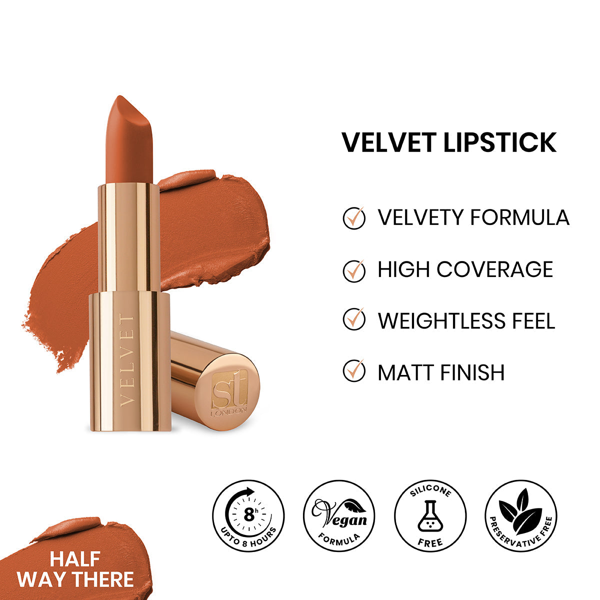 ST London Velvet Ultra Matt Lipstick - Half way there