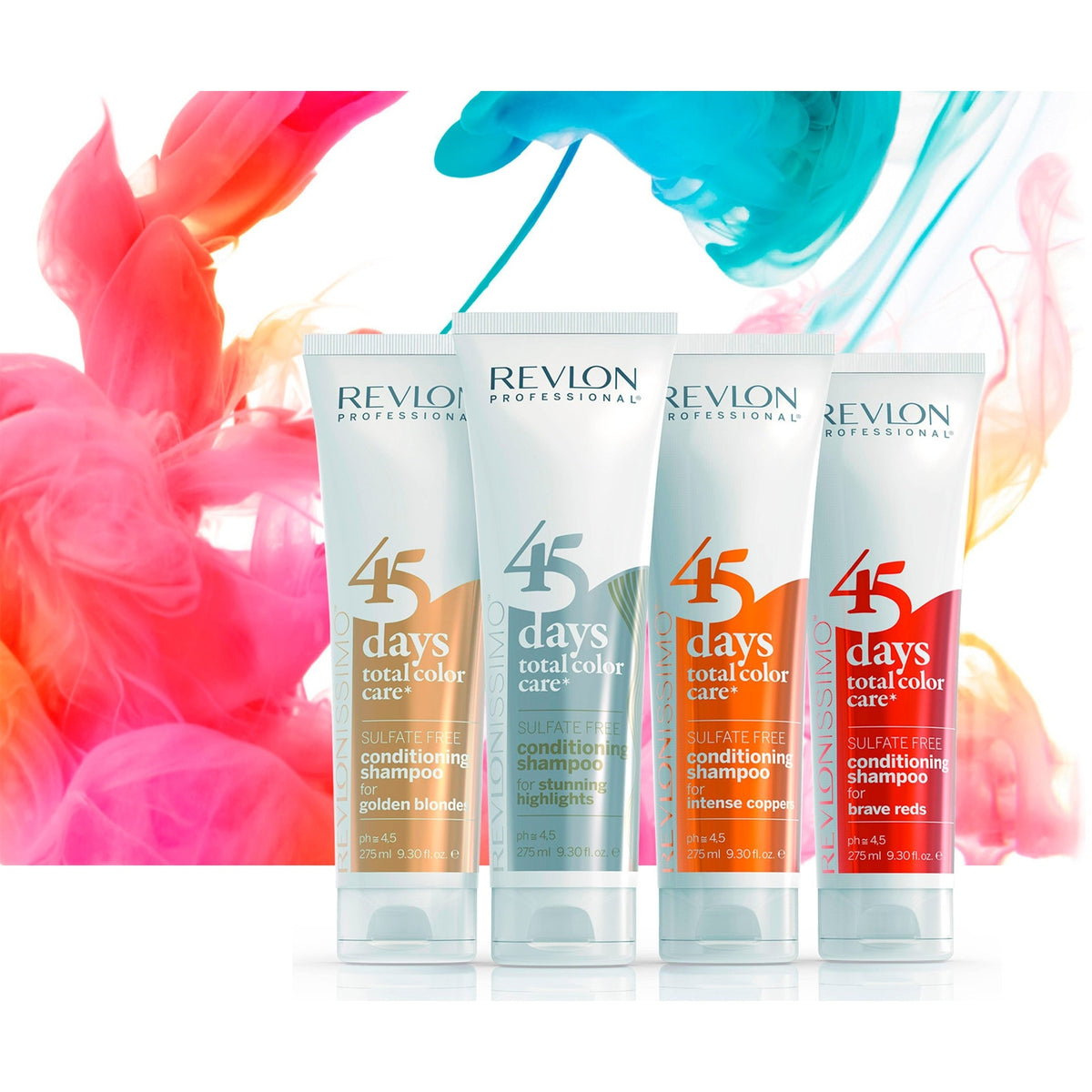 Revlon Professional Revlonissimo 45 Days Total Color Care Conditioning Shampoo - Intense Coppers - 275ml