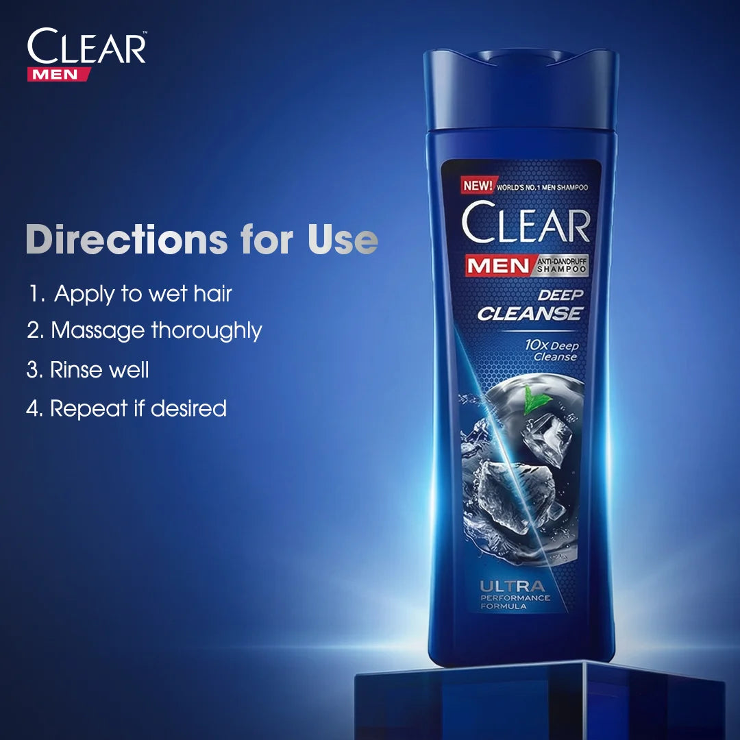 Clear Men Deep Cleanse Anti Dandruff Shampoo - 185ml
