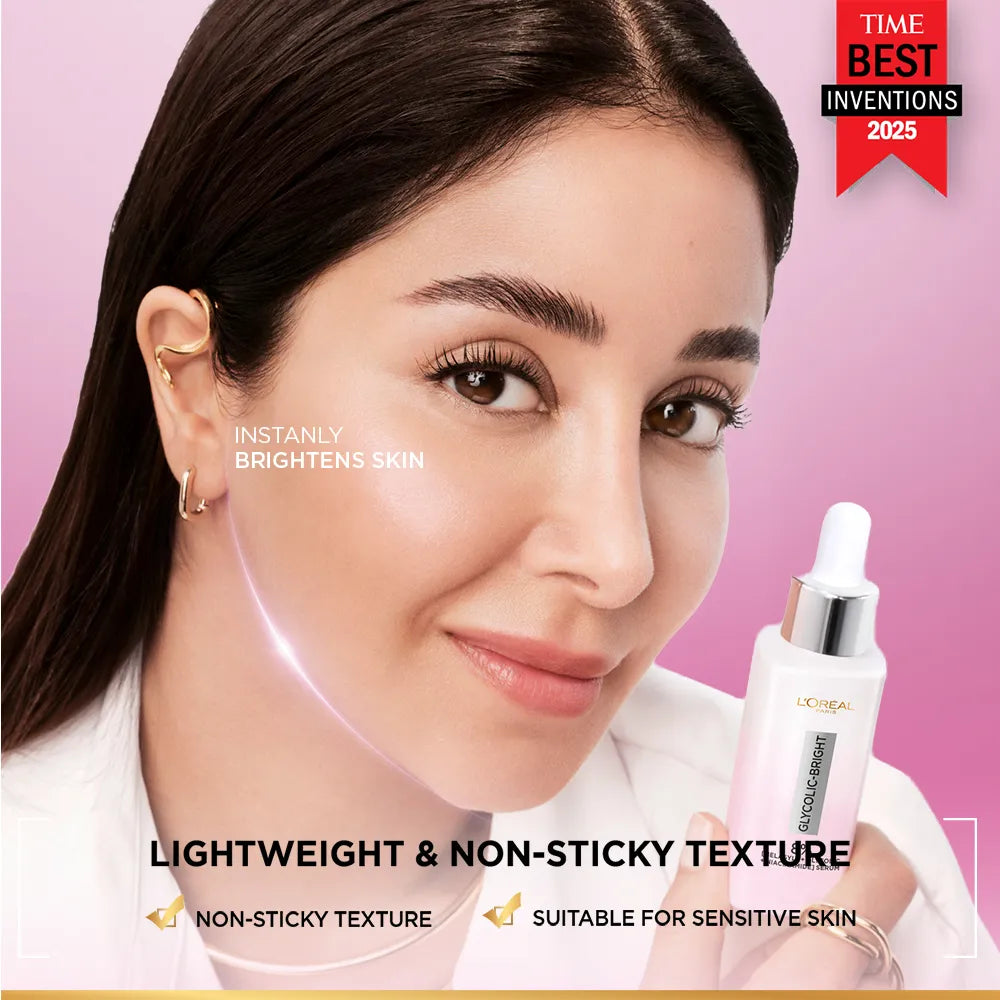 Loreal Paris Glycolic Bright 8% Face Serum 30ml