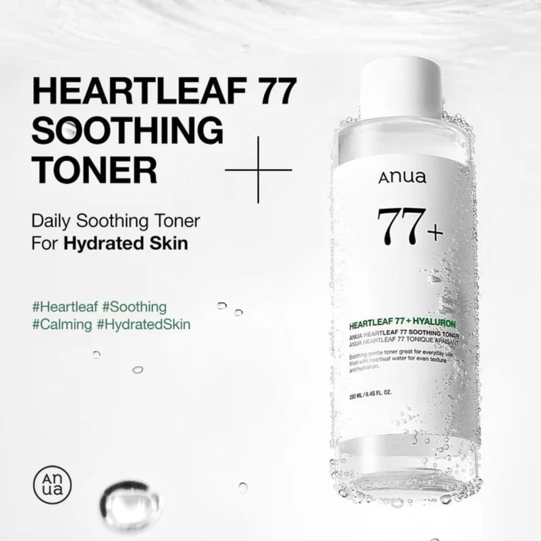 Anua Heartleaf 77% + Hyaluron Soothing Toner 250ml