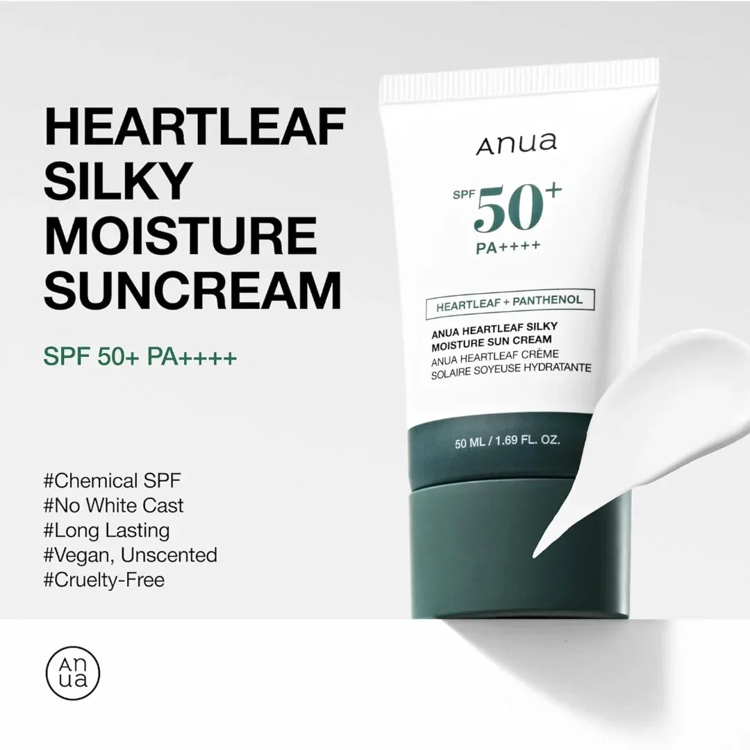 ANUA Heartleaf Silky Moisture Sunscreen - 50ml