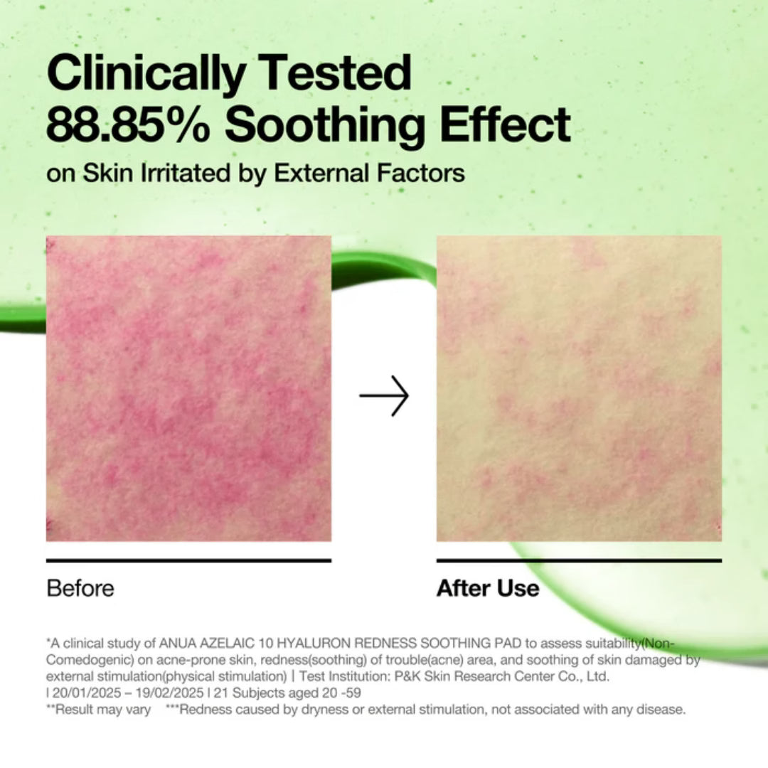 Anua Azelaic 10 Hyaluron Redness Soothing Pad - 90 Pads