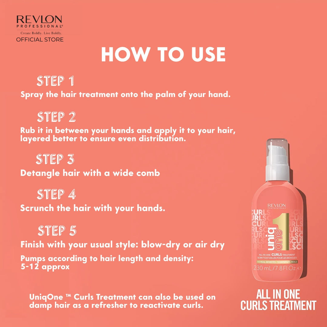 Revlon Professional UniqONE All-in-One Leave-In Hair Treatment for Curls 230ml