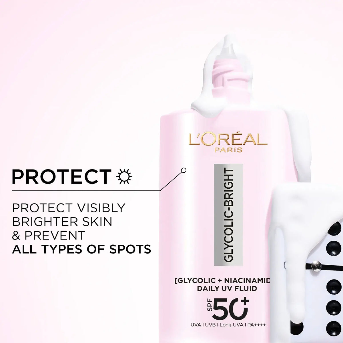 LOreal Glycolic Bright SPF 50+ UV Fluid: Anti-Dark Spot & Glowing Sunscreen