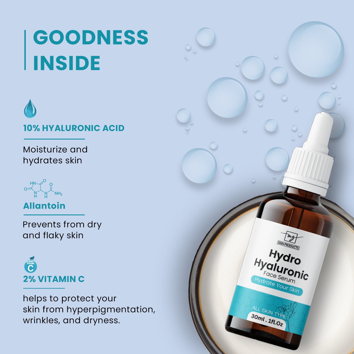 MzSkin Hydro Hyaluronic Serum - 30ml