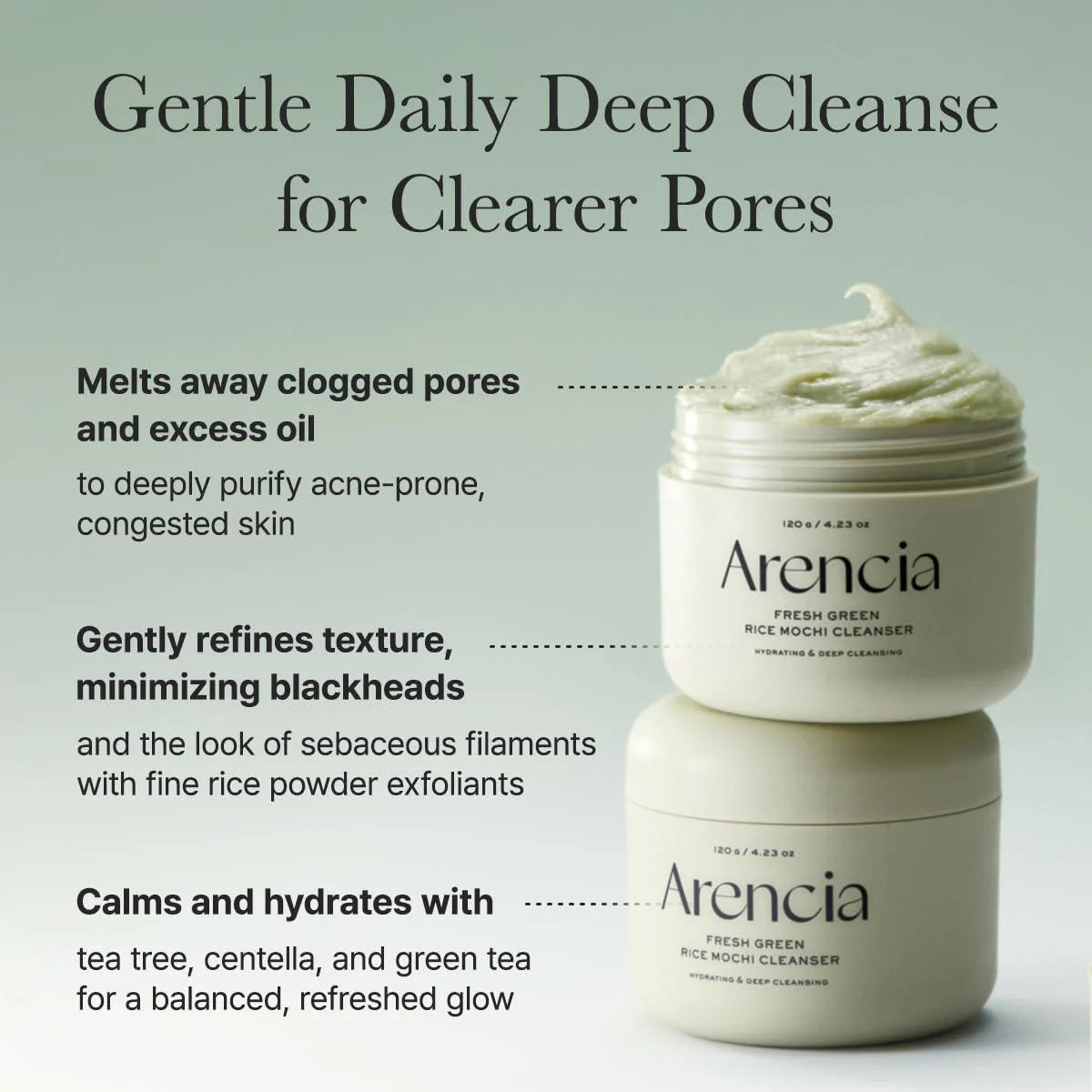 Arencia Fresh Green Rice Mochi Cleanser - 120g