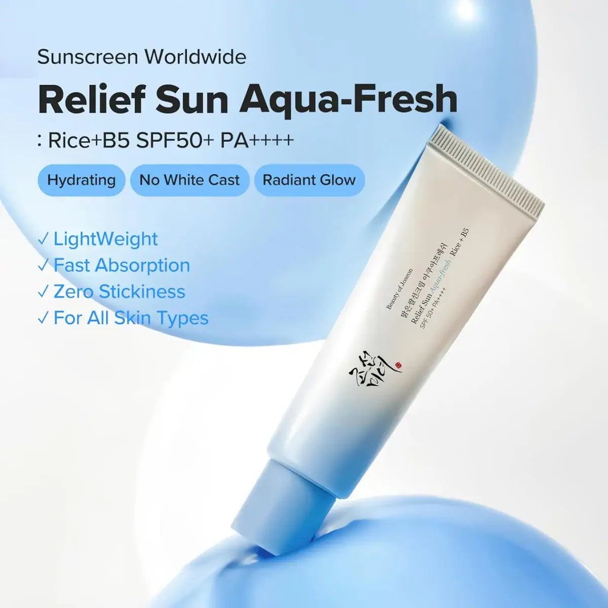 Beauty Of Joseon Relief Sun Aqua-Fresh : Rice + B5 (SPF50+ PA++++) - 50ml