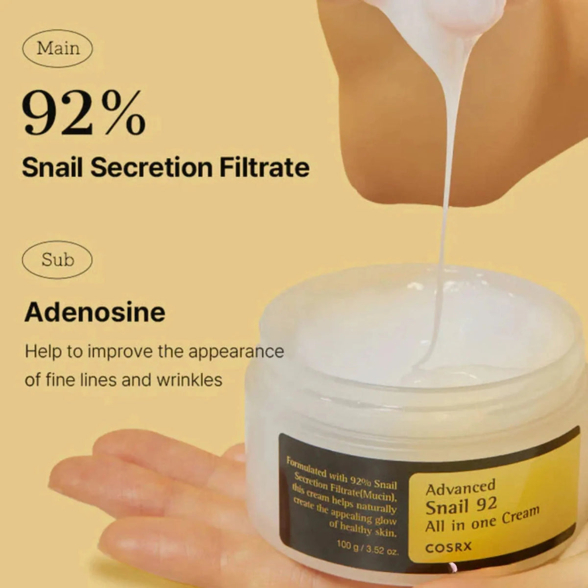 COSRX Advanced Snail 92 All In One Cream - 100ml