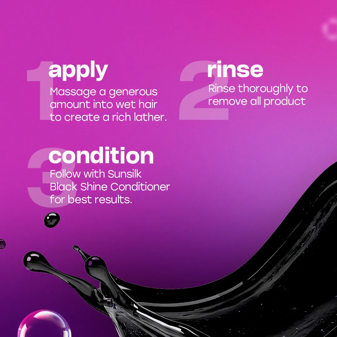 Sunsilk Black Shine Shampoo - 185ml