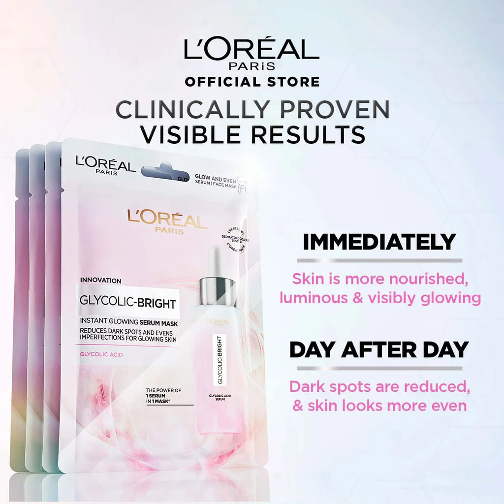 Loreal Paris Glycolic Bright Instant Glowing Serum Mask