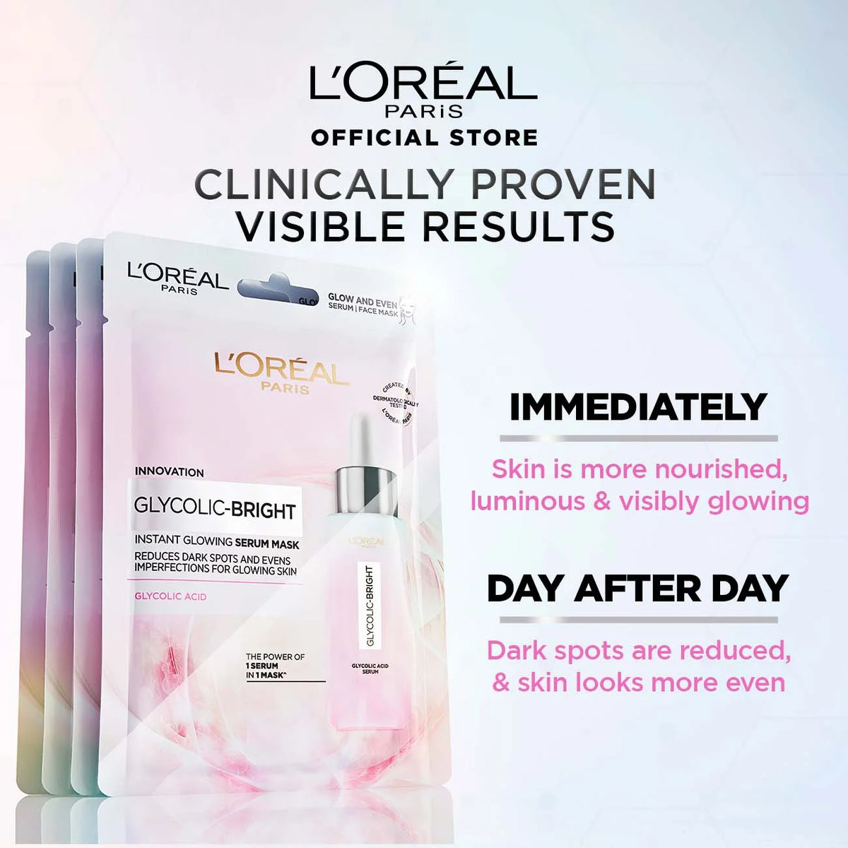 Loreal Paris Glycolic Bright Instant Glowing Serum Mask