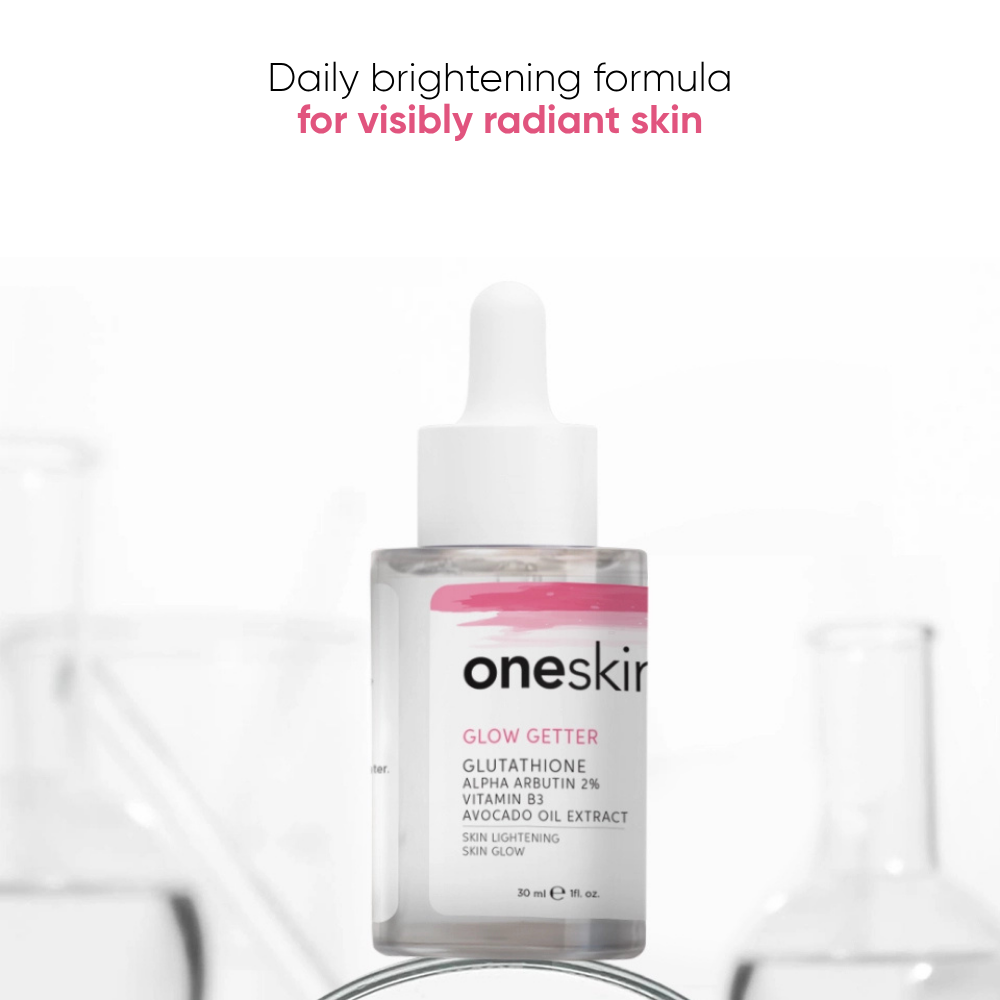 Oneskin Glow Getter Glutathione Alpha Arbutin 2%, Vitamin B3, Avocado Oil Extract - 30ml