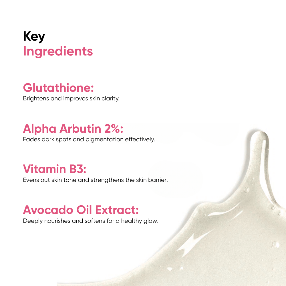 Oneskin Glow Getter Glutathione Alpha Arbutin 2%, Vitamin B3, Avocado Oil Extract - 30ml