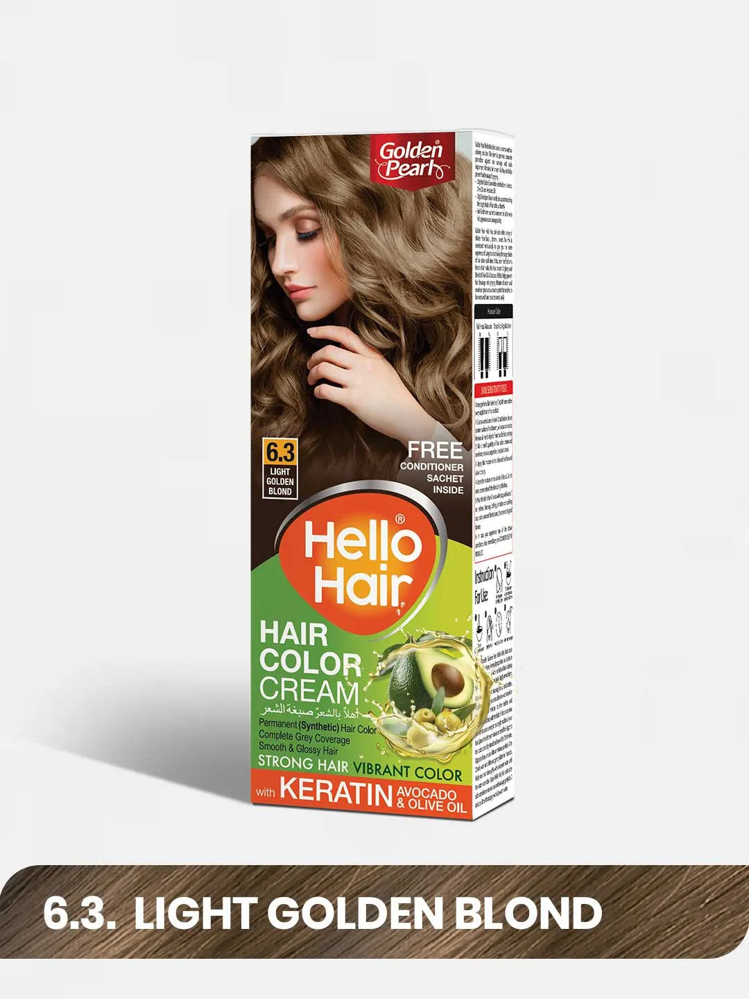 Golden Pearl Hello Hair - Hair Color Light Golden Blond 6.3