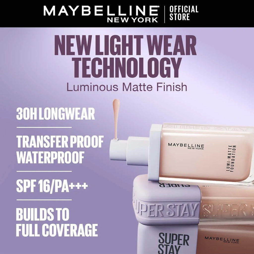 Maybelline New York Super Stay Lumi Matte Foundation - 18ml