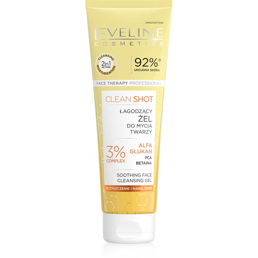 Eveline Clean Shot Soothining Face Wash Gel - 140ml