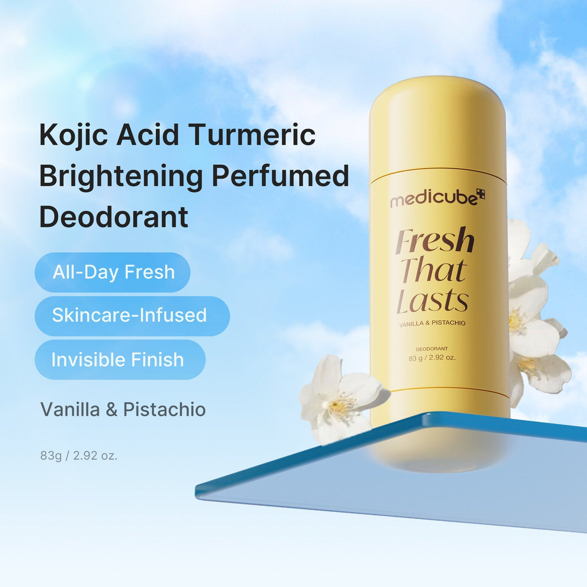 Medicube Fresh That Lasts Vanilla & Pistachio Deodorant - 83g