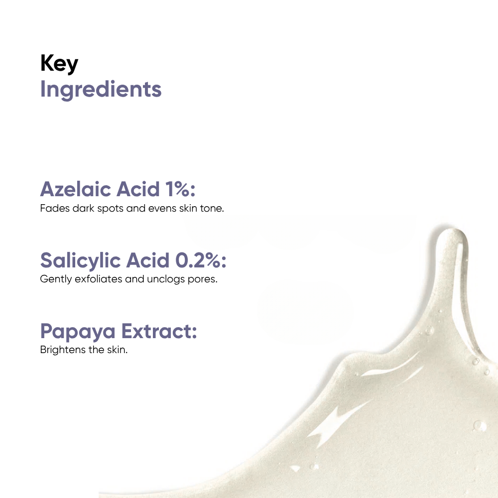Oneskin Pigment Corrector Azelaic Acid 1%, Salicylic Acid 0.2%, Papaya Extract - 30ml