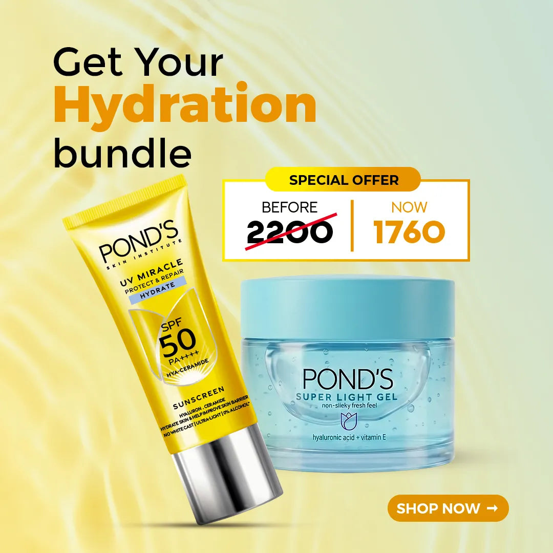 Ponds Sun Miracle Hydrate 50g + Ponds Super Light Gel 50g - Bundle