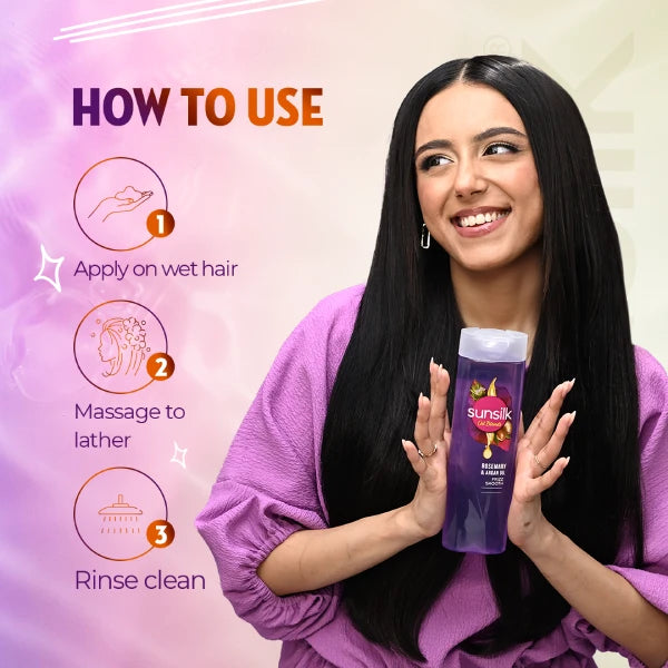 Sunsilk Rosemary & Argan Oil Shampoo - 205ml