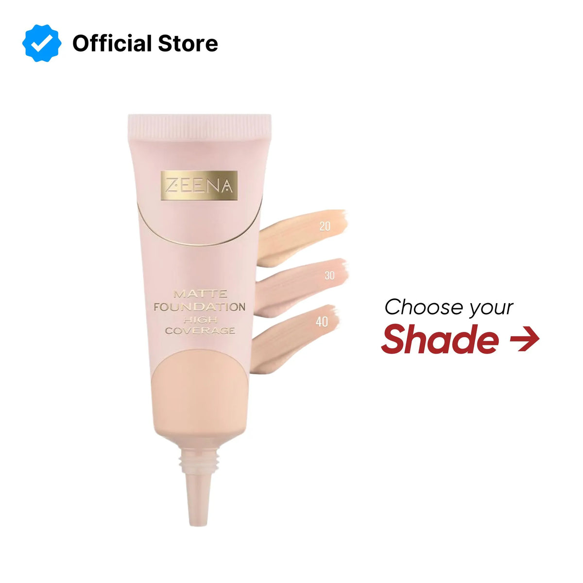 Zeena Matte Foundation High Coverage - All Shades