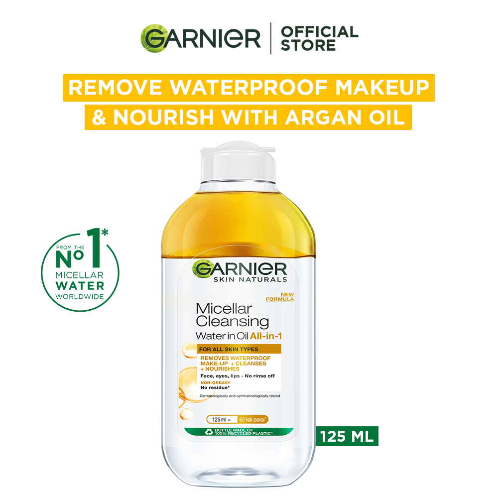 Garnier Micellar Oil in Water Waterproof Makeup Remover & Cleanser - 125ml