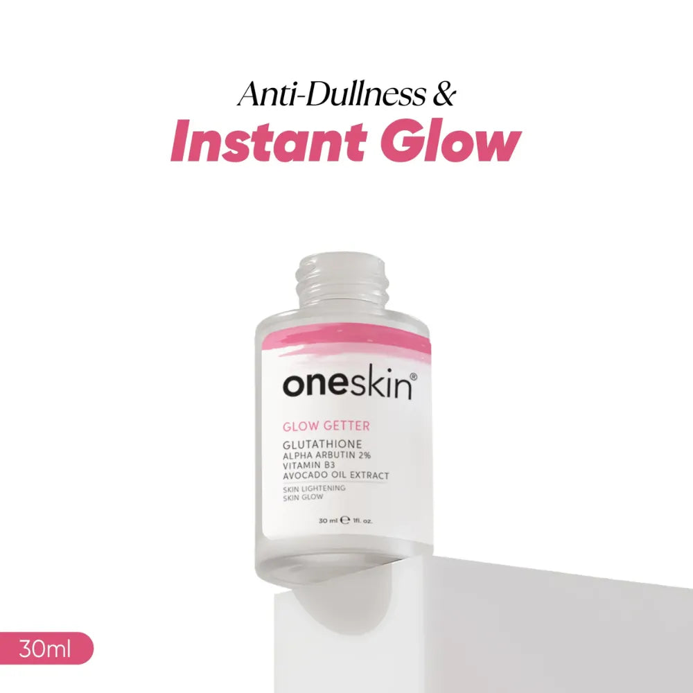Oneskin Glow Getter Glutathione Alpha Arbutin 2%, Vitamin B3, Avocado Oil Extract - 30ml